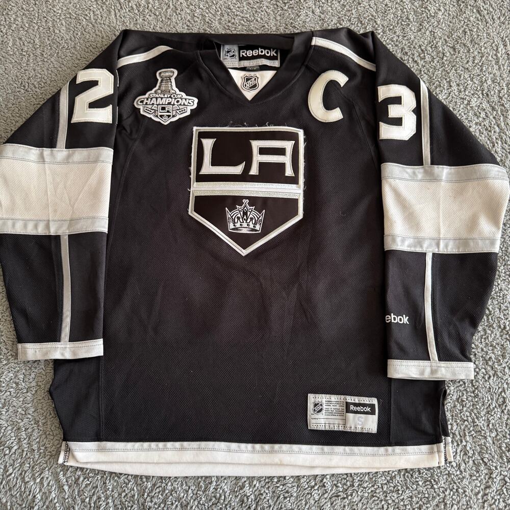 2014 Reebok Dustin Brown NHL Los Angeles Kings Authentic Stanley Cup Jersey Sz S